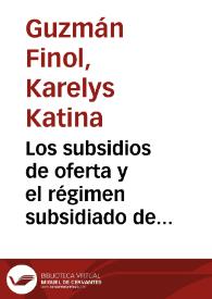 Portada:Los subsidios de oferta y el régimen subsidiado de salud en Colombia