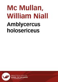 Portada:Amblycercus holosericeus