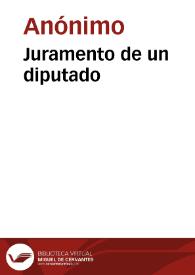 Portada:Juramento de un diputado