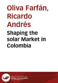 Portada:Shaping the solar Market in Colombia