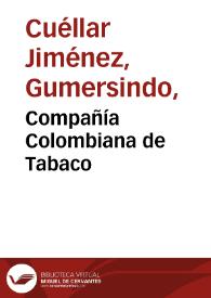 Portada:Compañía Colombiana de Tabaco