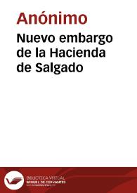 Portada:Nuevo embargo de la Hacienda de Salgado