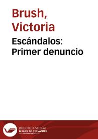 Portada:Escándalos: Primer denuncio