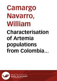 Portada:Characterisation of Artemia populations from Colombia for use in aquaculture = Caracterización de poblaciones de Artemia de Colombia para su uso en acuacultura