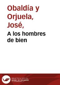 Portada:A los hombres de bien