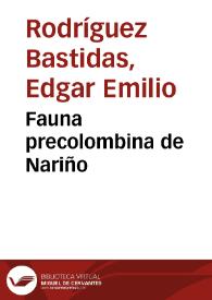 Portada:Fauna precolombina de Nariño