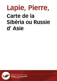 Portada:Carte de la Sibéria ou Russie d' Asie