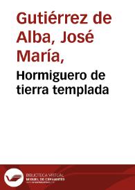 Portada:Hormiguero de tierra templada