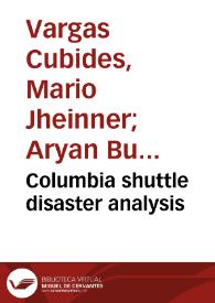 Portada:Columbia shuttle disaster analysis