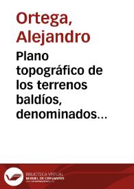 Portada:Plano topográfico de los terrenos baldíos, denominados Peñón i Victoria, ubicados en jurisdicción del distrito de Río de Oro