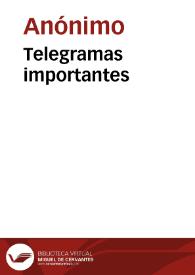 Portada:Telegramas importantes