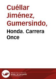 Portada:Honda. Carrera Once