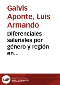 Portada:Diferenciales salariales por género y región en Colombia: Una aproximación con regresión por cuantiles