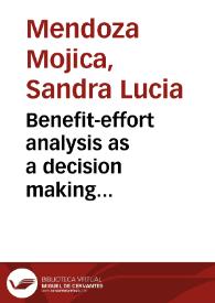 Portada:Benefit-effort analysis as a decision making methodology in the provision of water and sanitation in rural communities in developing countries