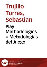 Portada:Play Methodologies = Metodologías del Juego