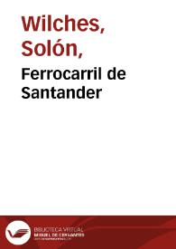 Portada:Ferrocarril de Santander