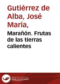 Portada:Marañón. Frutas de las tierras calientes