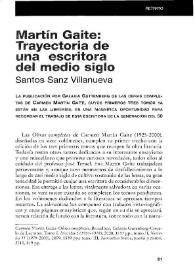 Portada:Martín Gaite: Trayectoria de una escritora del medio siglo / Santos Sanz Villanueva