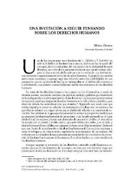 Portada:Una invitación a seguir pensando sobre los derechos humanos / Silvina Álvarez