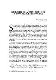 Portada:El concepto de Laporta de derechos humanos: matices y desacuerdos / Jahel Queralt Lange