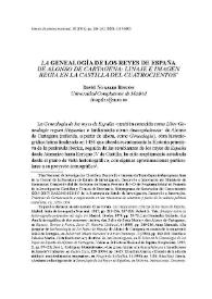 Portada:La "Genealogía de los Reyes de España" de Alonso de Cartagena: linaje e imagen regia en la Castilla del cuatrocientos / David Nogales Rincón
