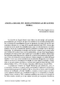 Portada:Ángela Grassi, del romanticismo al dualismo moral / Mª de los Ángeles Ayala
