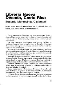 Portada:Librería Nueva Década, Costa Rica / Eduardo Montecinos Cisternas