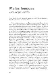 Portada:Malas lenguas / Juan Ángel Juristo