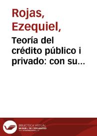 Portada:Teoría del crédito público i privado: con su aplicación al de los Estados Unidos de Colombia