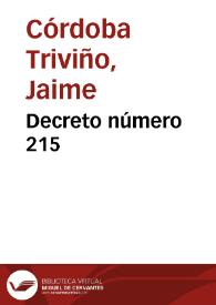 Portada:Decreto número 215