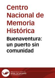Portada:Buenaventura: un puerto sin comunidad