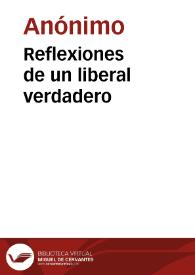 Portada:Reflexiones de un liberal verdadero