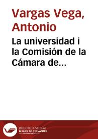 Portada:La universidad i la Comisión de la Cámara de Representantes