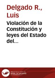 Portada:Violación de la Constitución y leyes del Estado del Tolima