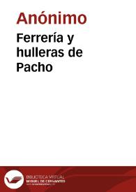 Portada:Ferrería y hulleras de Pacho