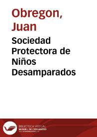 Portada:Sociedad Protectora de Niños Desamparados