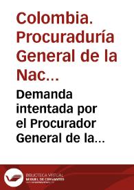 Portada:Demanda intentada por el Procurador General de la Nación: contra la Compañía del Ferrocarril de Panamá