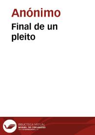 Portada:Final de un pleito