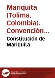 Portada:Constitución de Mariquita