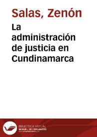 Portada:La administración de justicia en Cundinamarca