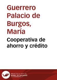 Portada:Cooperativa de ahorro y crédito