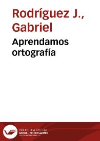 Portada:Aprendamos ortografía