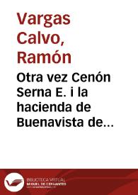 Portada:Otra vez Cenón Serna E. i la hacienda de Buenavista de Caicedo