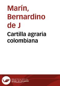 Portada:Cartilla agraria colombiana