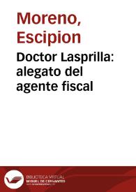 Portada:Doctor Lasprilla: alegato del agente fiscal