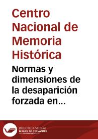 Portada:Normas y dimensiones de la desaparición forzada en Colombia