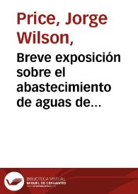 Portada:Breve exposición sobre el abastecimiento de aguas de las ciudades y villas