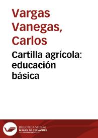 Portada:Cartilla agrícola: educación básica