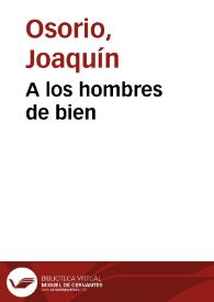 Portada:A los hombres de bien