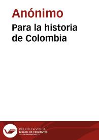 Portada:Para la historia de Colombia